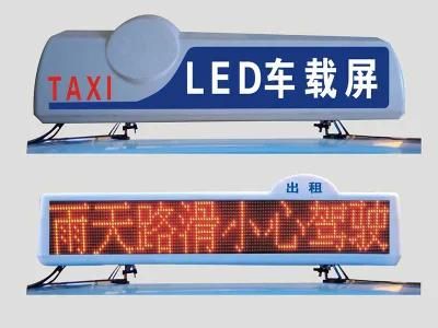 P6 Red Color Programmable Taxi Top LED Scrolling Screen