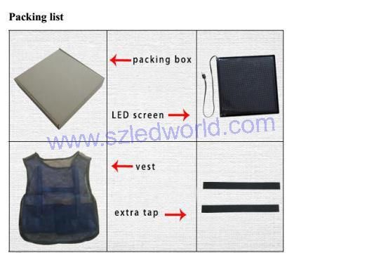 P4.81 Small Flexible LED Screen Vest for Advertising in Street