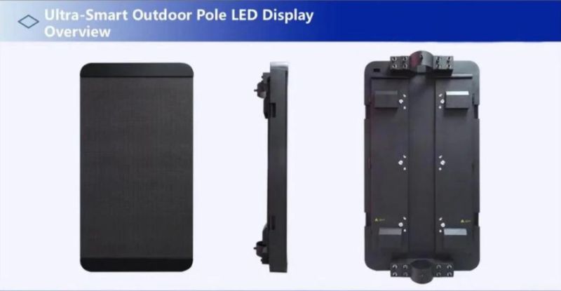 LED Information Board Poster Screen Outdoor P4 P5 P6 P8 LED Display Smart Light Pole LED Display