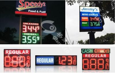 Gas Price LED Sign, LED Oil Station Digital Display, LED Fuel Price Display