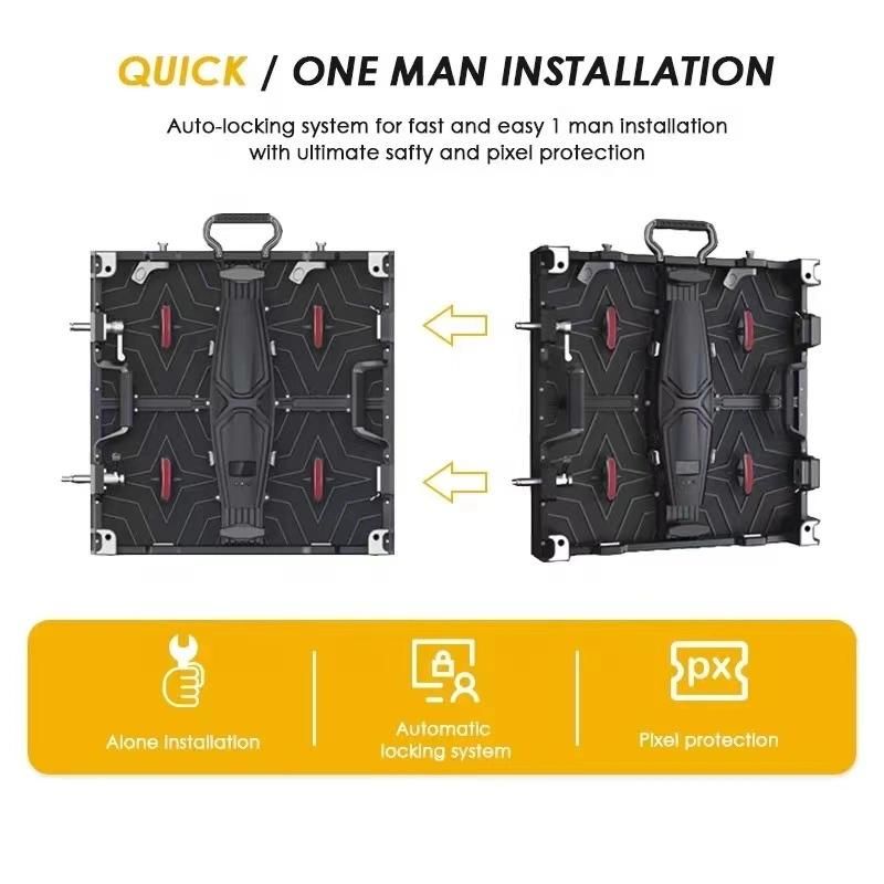 Indoor P2.604 Rental LED Display Total Hard Connect Screen Stage Background Front and Rear Maintenance Video Wall