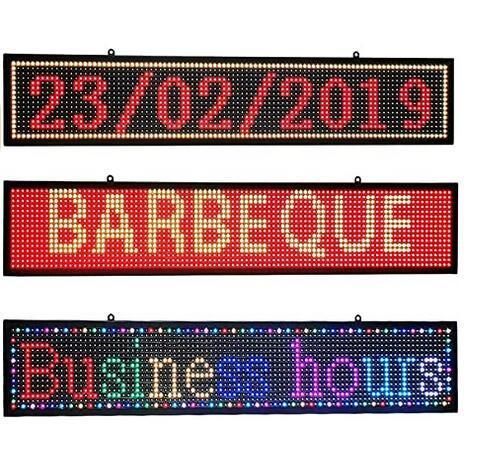 7-Color Indoor LED Sign Programmable USB&WiFi Rolling Information LED Display