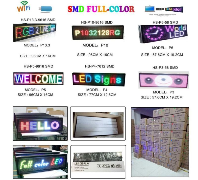 P10 Red White Green Blue Outdoor Indoor Text LED Module