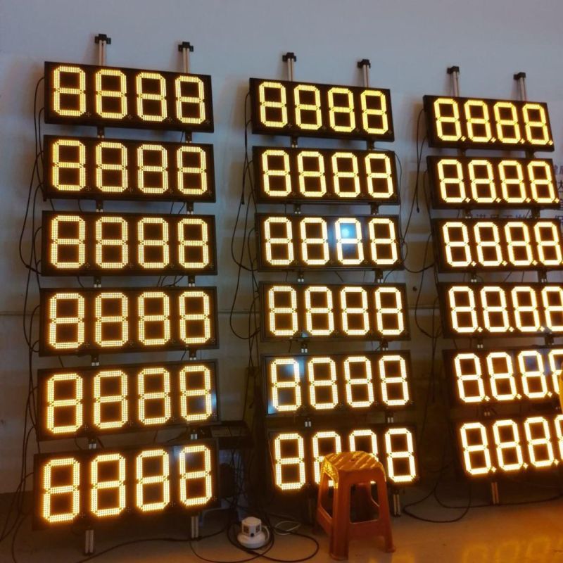 Single Color Digit 8888 Waterproof Gas Price LED Sign