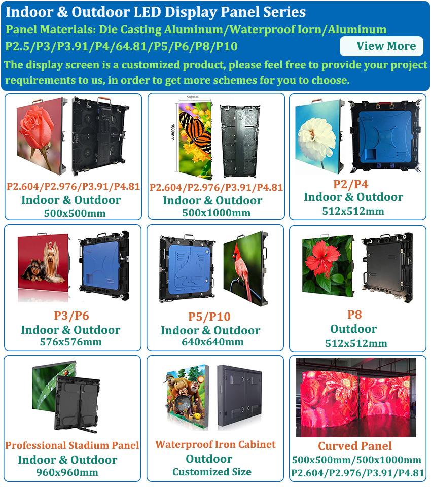 LED Display Screen P3 P3.91 P4 P4.81 P5 P6 P8 P10 Outdoor Waterproof LED Display Screen Module