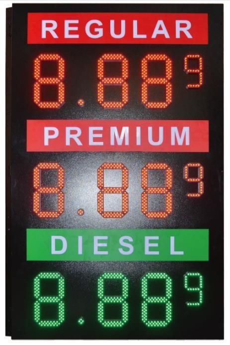 Outdoor Water Proof LED Gas Price Sign Display with RoHS