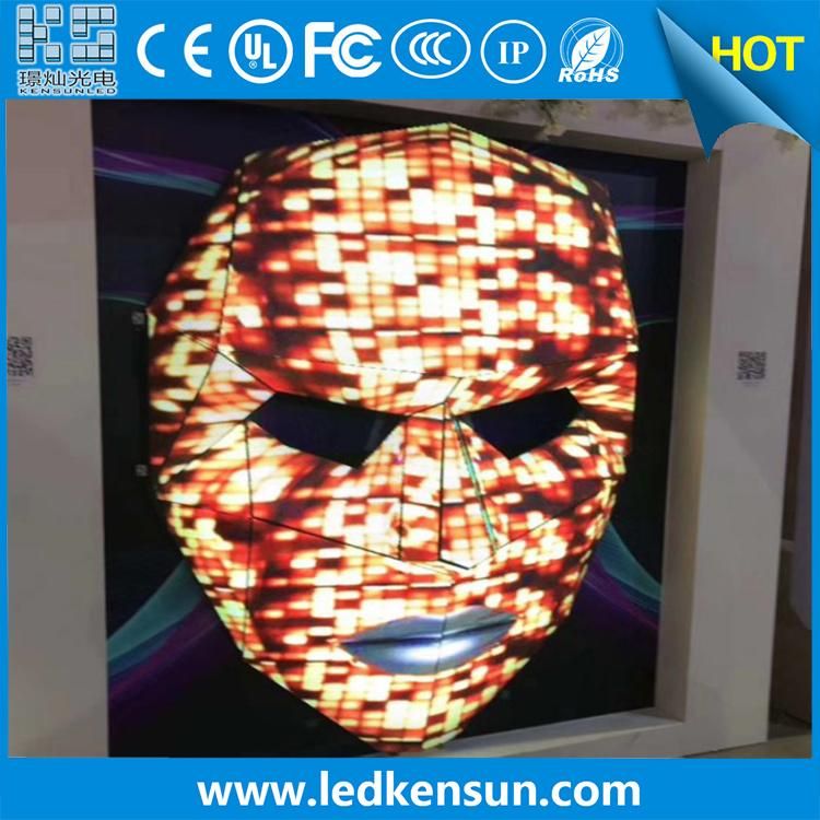 New Design Cutsomized Specail Shape P4 Face Shape LED Screen