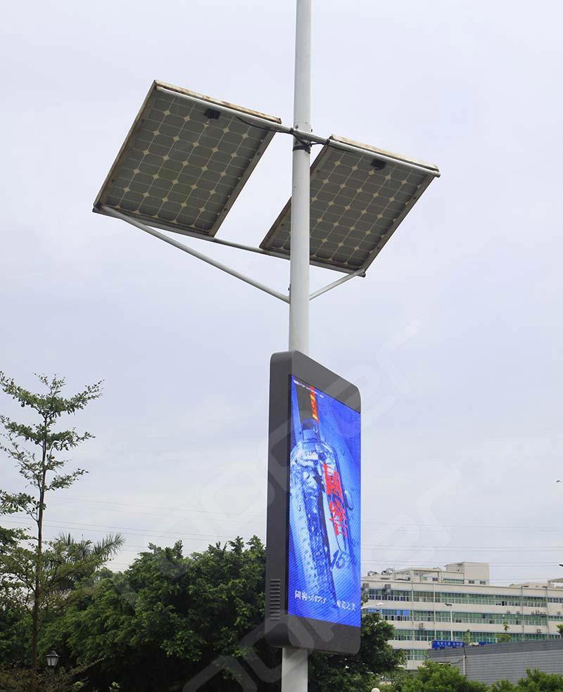 Double Side 640mmwx960mmh P5 Outdoor Street Lamp Pole Mounted Advertising LED Digital Display