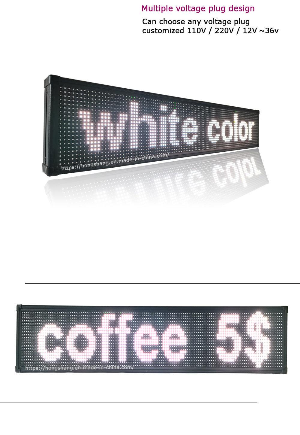 Semi-Outdoor White Logo LED Advertising Promotion Board