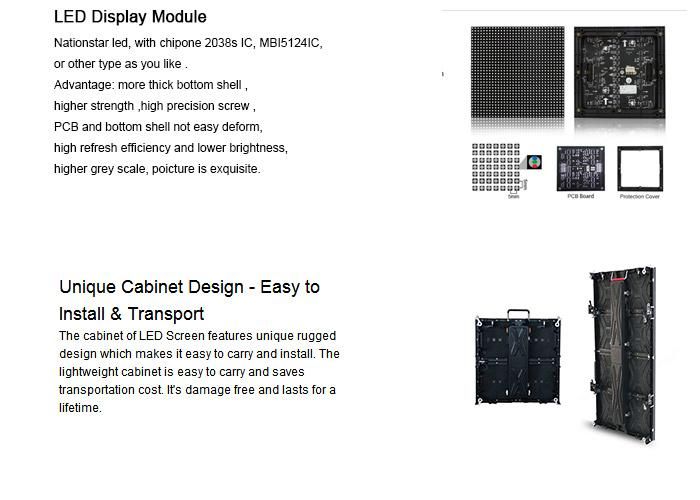 HD 500X500mm P3.91 Rental LED Display for Shows