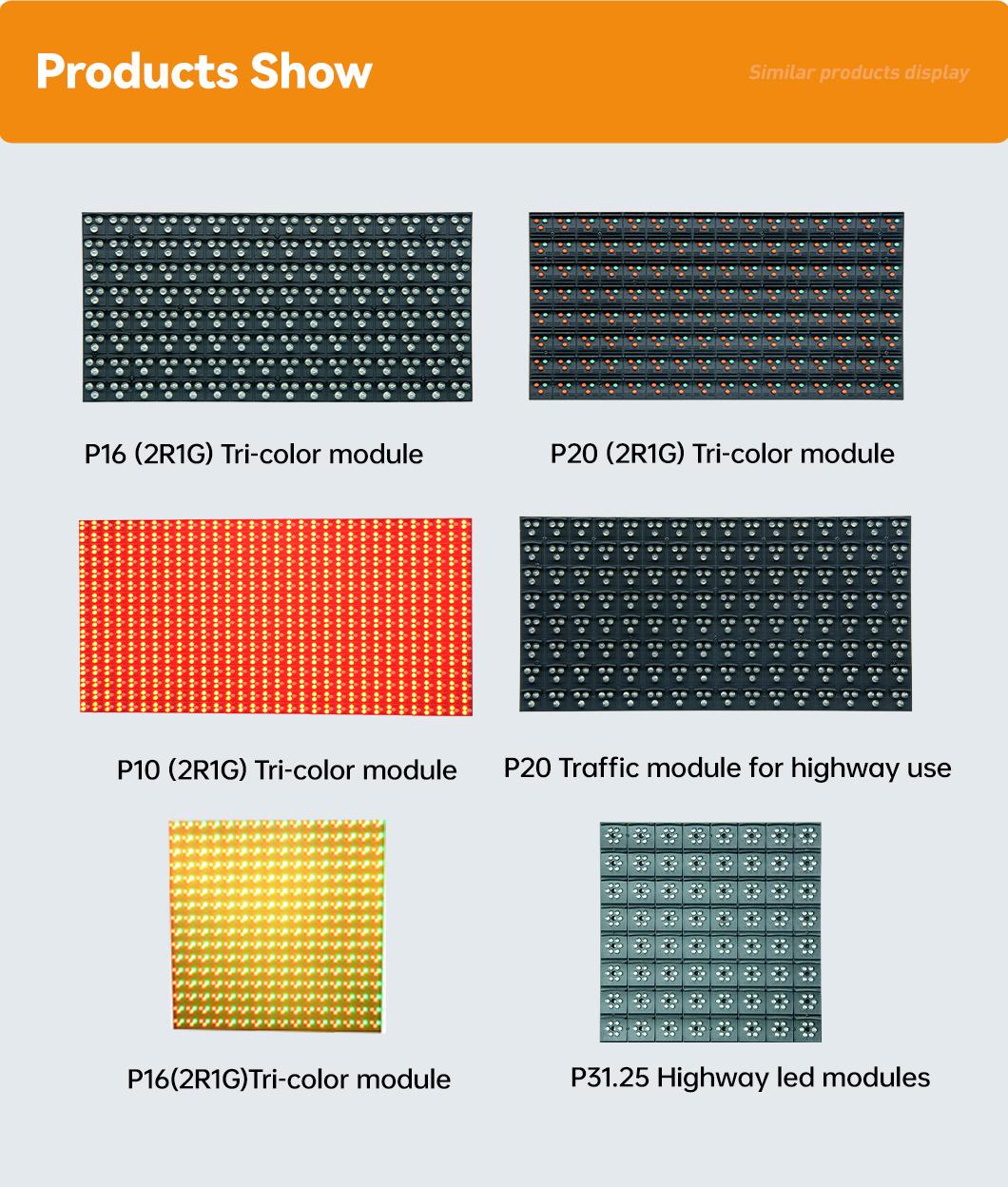 Glare-LED Its P25 Gantry Variable Message Sign Boards P25 4r2g1b LED Module