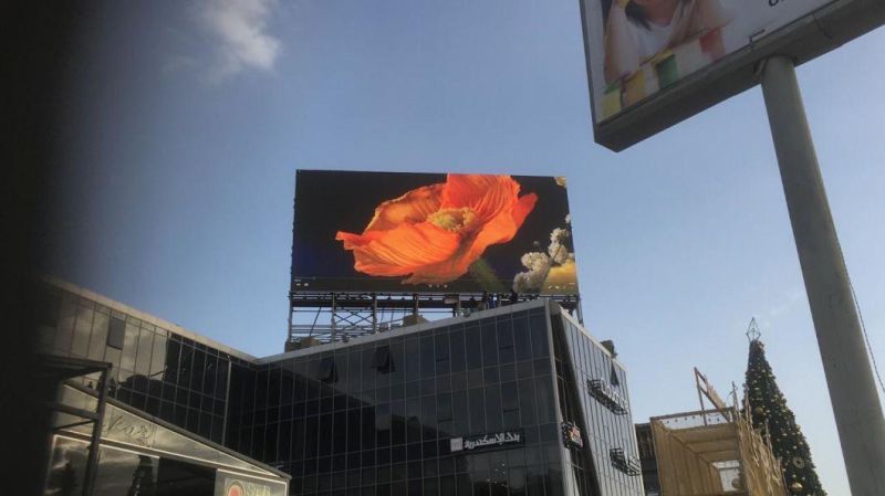 Outdoor Fixed Installation Advertising Full Color HD P6mm LED Display Screen