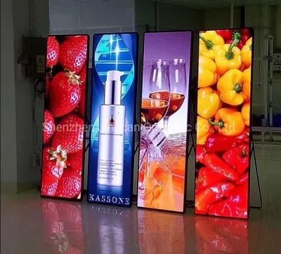 Portable Floor Stand Mirror P1.875/P2.5 Advertising Indoor LED Poster Display