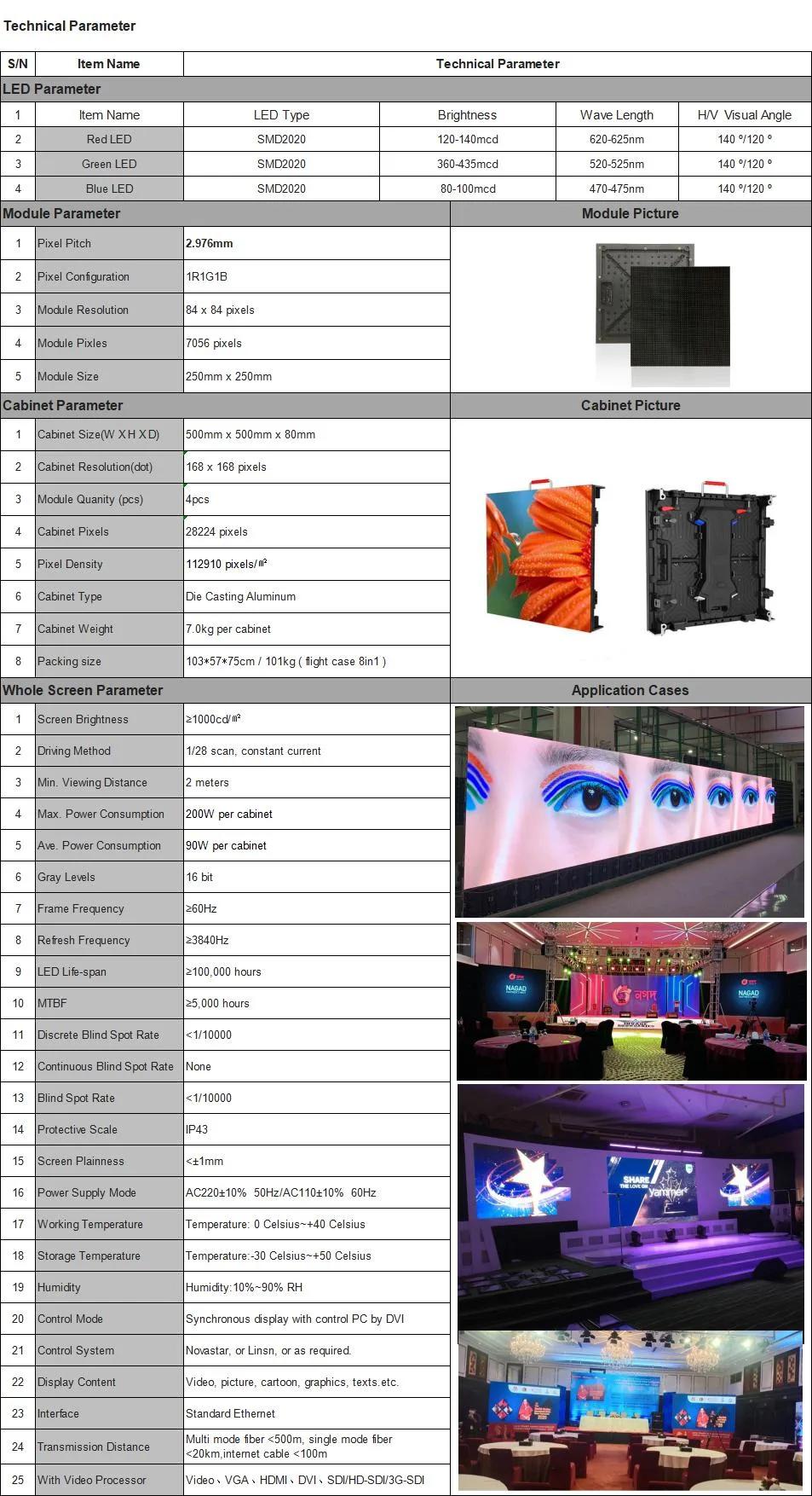 P2.9 Stage Backdrop Wall Stage Decoration Lighting Rental LED Advertising Screen