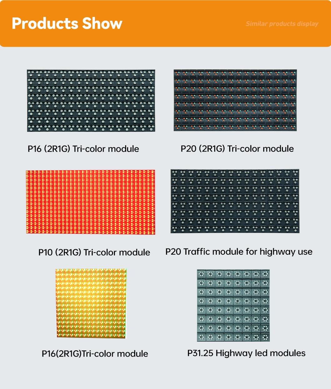 P25 2r1g1b Traffic Road LED Vms Outdoor LED Display Traffic Module