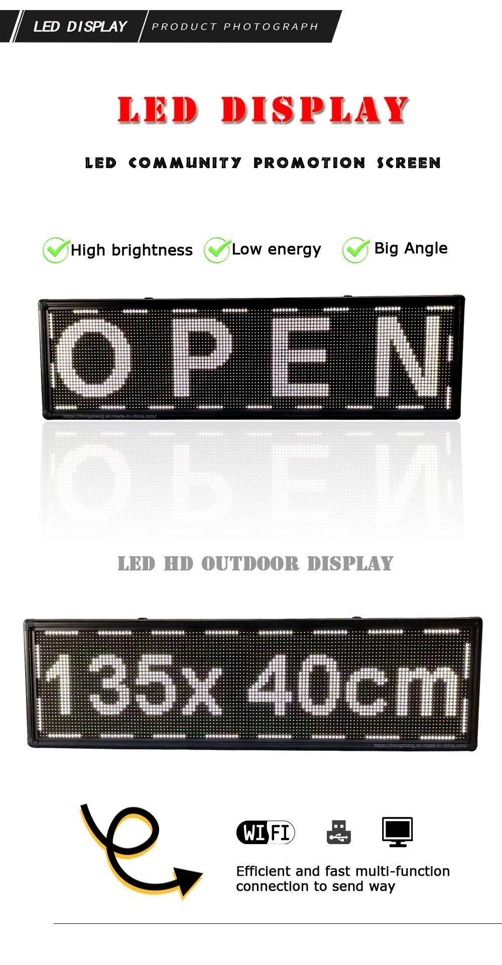 LED White Color Outdoor Waterproof Advertising Text Board LED Screens