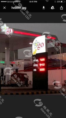 Oil Price Display Gas Boards Prices Gas Station 7 Segment LED Signs Standing Gas Price Sign