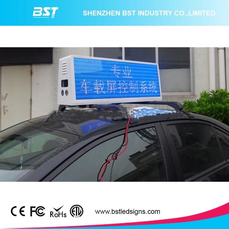 P5mm High Brightness Dual Face Full Color Taxi Top LED Screen for Advertising