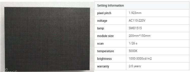 P1.25mm LED Display Screen P1.5625 P1.667mm P1.923mm LED Advertising Display