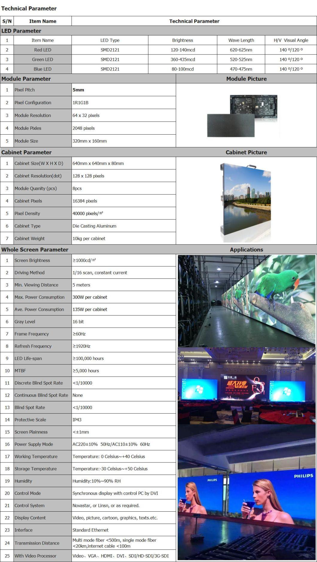 Indoor P5mm Stage Performance LED Video Panel