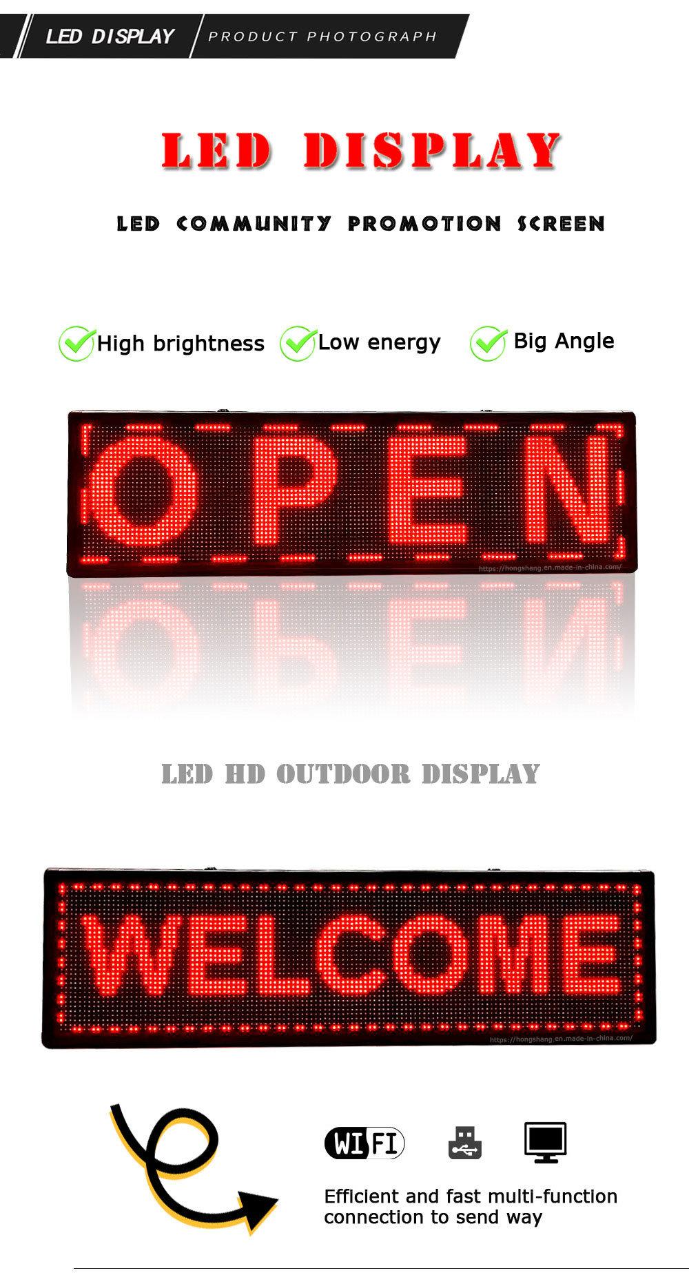 Single Red Outdoor Waterproof LED Display for Advertising