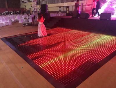 Portable Wiressless Control 8*8dots LED Video Dance Floor for Stage