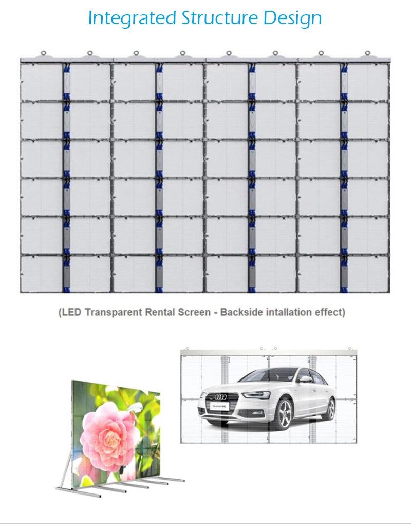 Glass Transparent LED Display Screen P3.91-7.8 LED Video Wall Transparent LED Screen