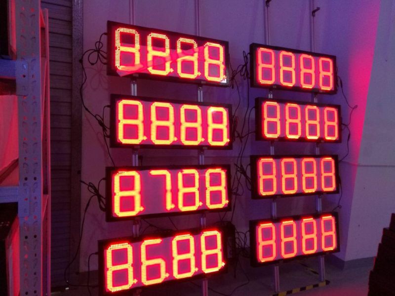 WiFi Android Wireless 8.888 8.889/10 Fuel Station Rate Display 7 Segment LED Gas Price Sign