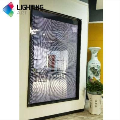 High Brightness Indoor P3.91X7.81 Transparent LED Curtain Display Screen