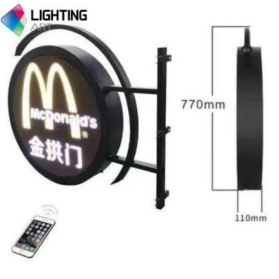 Double Sided SMD High Refresh Circle Shape LED Display Logo Round Digital LED Sign Advertising Screen