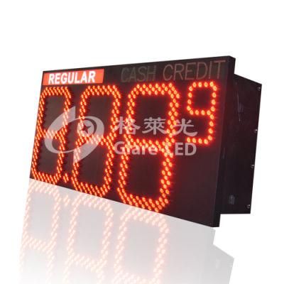 Outdoor LED Gas Price Changer Sign 48 Inch LED Light Box Glare-LED Gas Price Sign