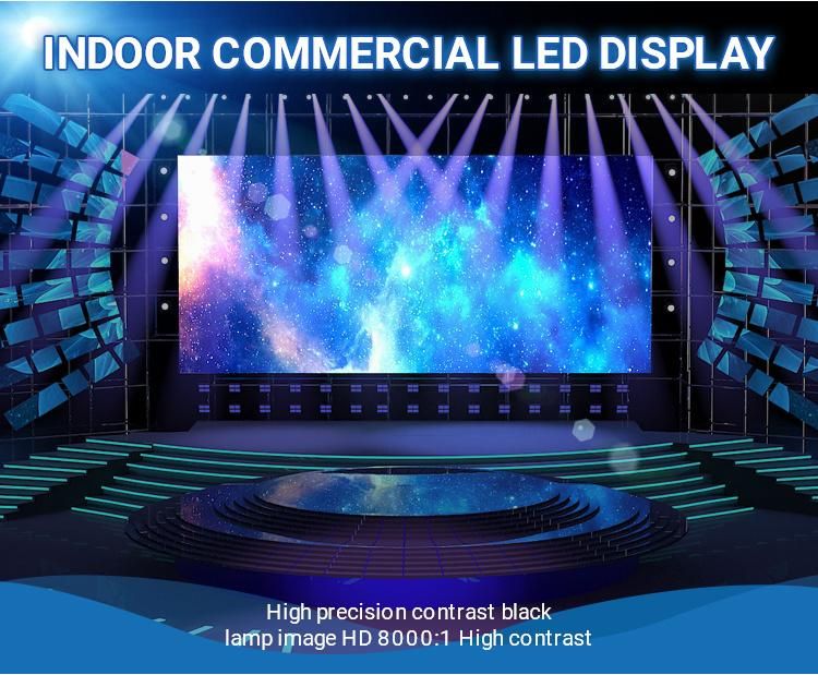 Indoor Rental P2.976 500mm*500mm Diecast aluminum Slim and Light Cabinet LED Display Screen