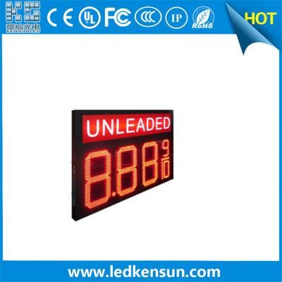 Diesel LED Gas Price Display Screen 12inch 8.88 9/10 LED Digit Sign for Gas Station