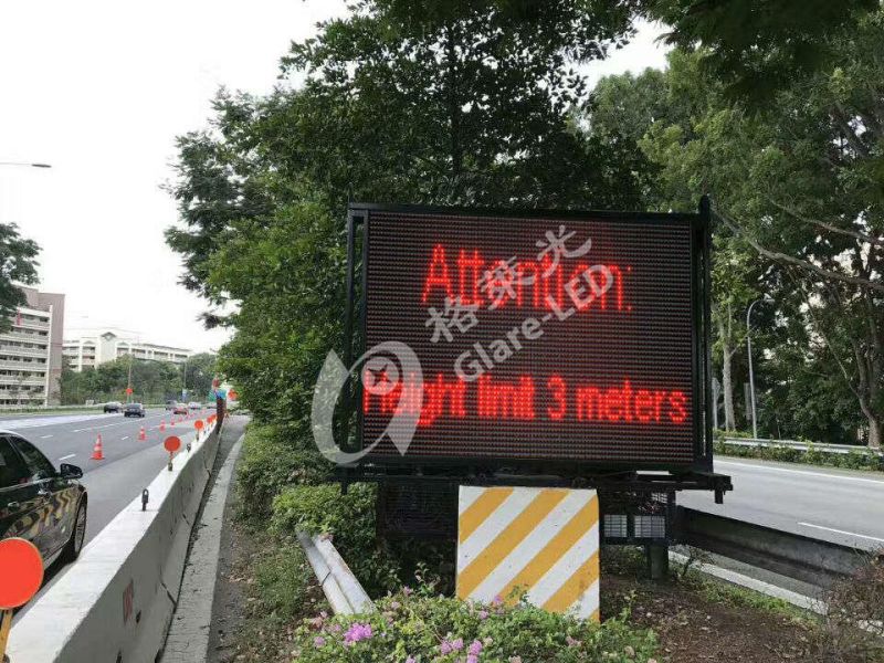 Overheight Vehicle Detection LED Signs P25 Dual-Color Sign Glare-LED