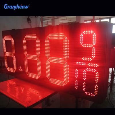 Outdoor Gas Station Gas Price/ 4 Digits Pylon Sign Pricing Price LED Signs/ LED Numbers Display Boards