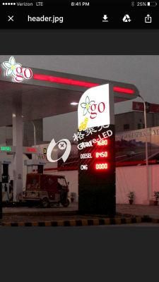 Manufacturer Customized Digit Screen LED Tag Gas Station Oil Price Sign