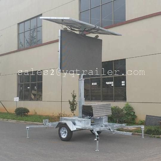 New Style! LED Sign Screen Trailer /Solar Panels Advertising Trailer