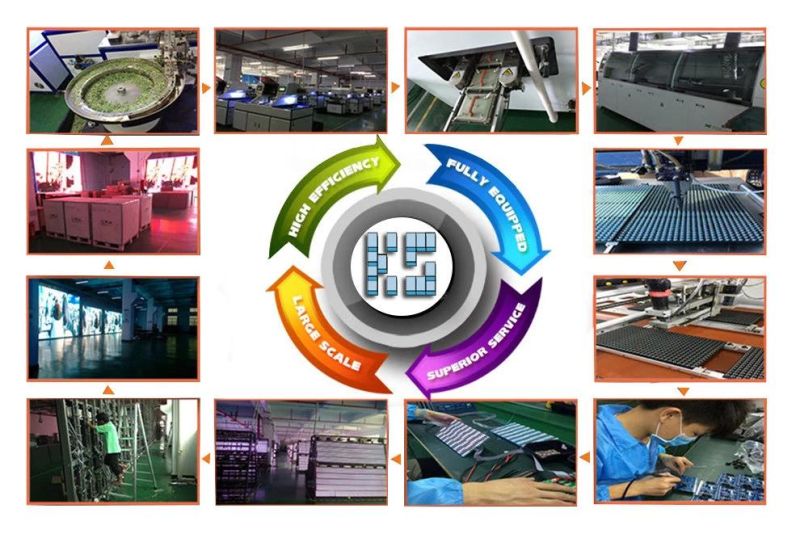 Kensun SMD Full Color LED Screen P3.91 500X1000 Rental Cabinet LED Displays