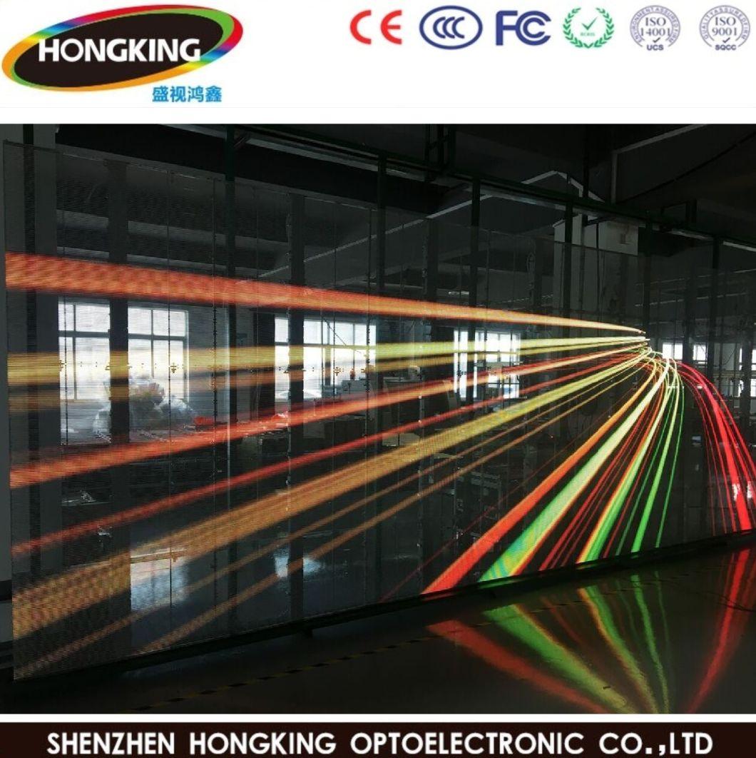 P3.91-7.8 Glass Curtain Transparent Waterproof Advertising LED Screen with Factory Price