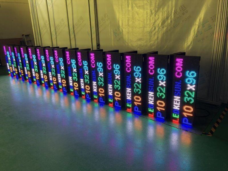 Multi-Language Two Lines Scrolling Message P10 LED Display Sign