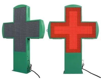 Special Shape Hospital Full Color P10 LED Cross Pharmacy Display