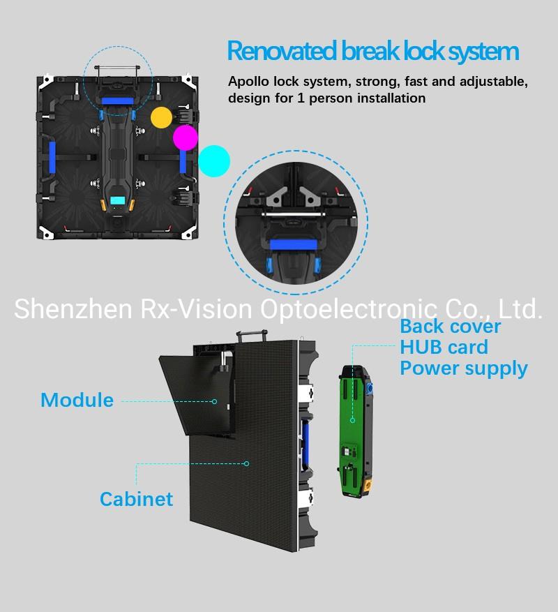 High Quality P1.953 P2.604 P2.976 P3.91 P4.81 Rental LED Video Wall Rental LED Display Hub LED Panel Front Service LED Display