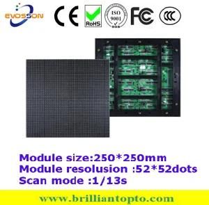 Full Color Indoor LED SMD Module 250*250mm of P3.91