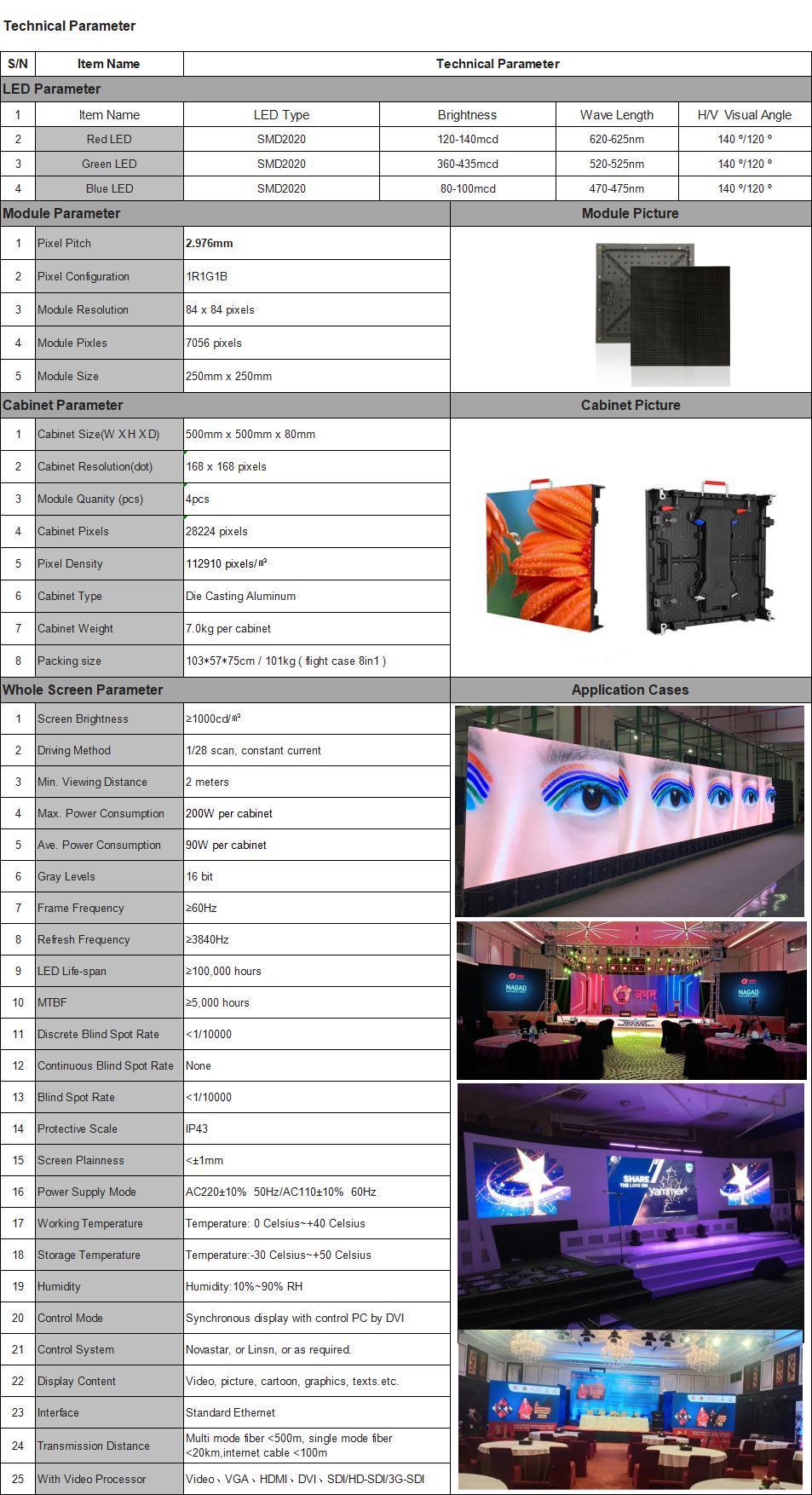 P2.9 Stage Backdrop Wall Stage Decoration Lighting Rental LED Wall