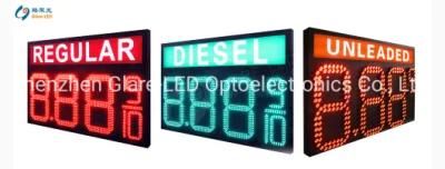 Outdoor RF Remote Control Waterproof Petrol Station LED Digital Fuel Price Screens LED Box Light Gas Price Sign