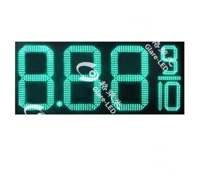 LED Gas Price Panels 8 Inch Digit Height Green High Quality Longterm Bright Visibility Ease of Maintenance Lightweight