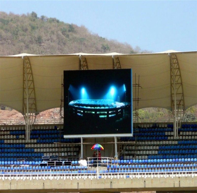 Outdoor Unipole Standing Full Color Waterproof P10 LED Display Panel