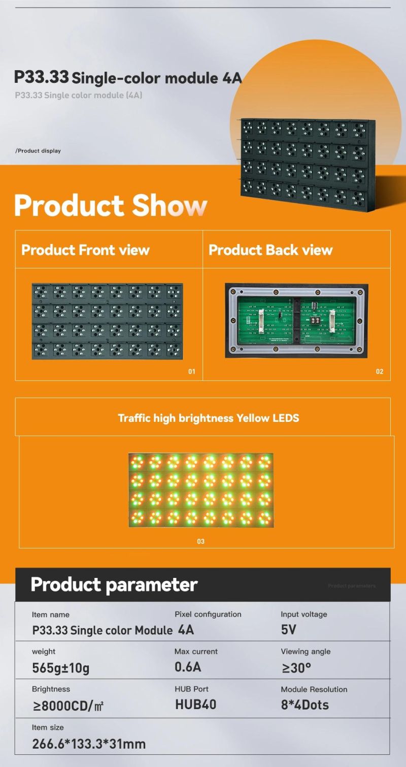 P33.33 Vms Traffic En12966 LED Display Module