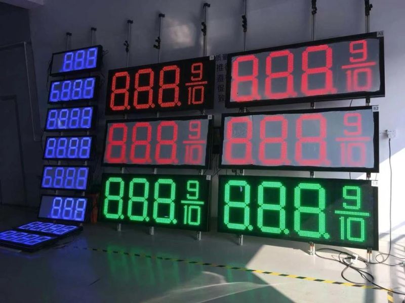 Waterproof Reusable 16inch LED Gas Price Sign Brand Outdoor LED Display