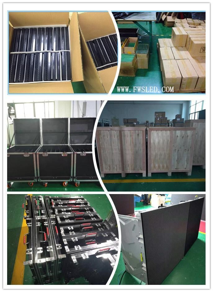 Stage Performance CE Approved Fws Cardboard and Wooden Carton Advertising Display LED Screen